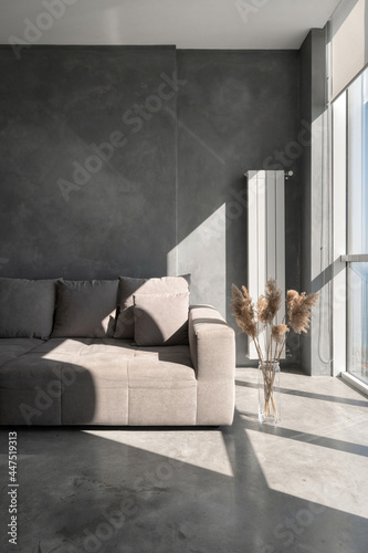 Sunlight in room with new comfort couch