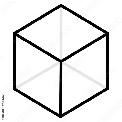 AR reality symbol vector icon. Virtual augmented reality cube screen 3d logo photo