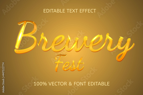 brewery fest style luxury editable text effect