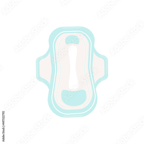 sanitary pad. isolated image of protective device during woman's menstrual cycle. Urinary incontinence. Universal design. Vector illustration, flat