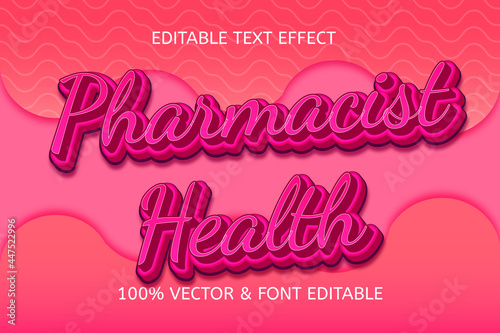 pharmacist health style comic editable text effect