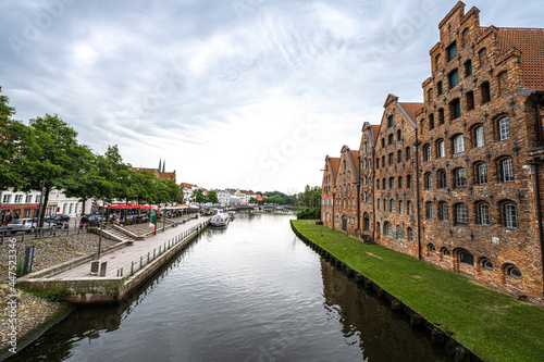 Historic Salt-storage Warehouses along the Trave in Lübeck, Germany