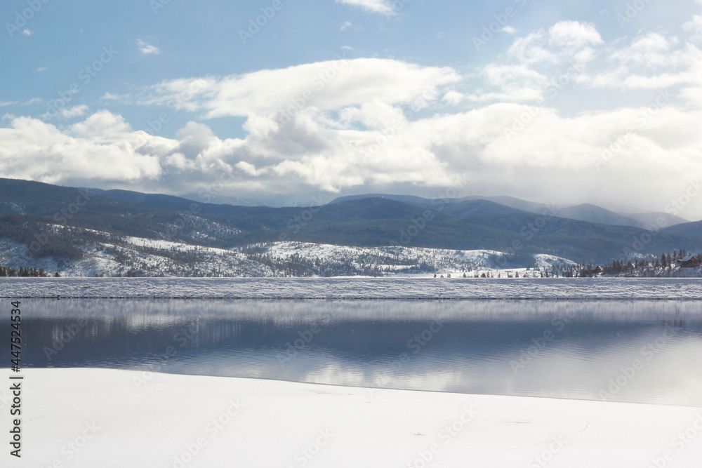 Colorado lake in the winter