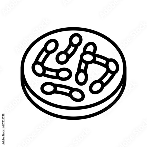 bacteria corynebacterium diphtheriae line icon vector. bacteria corynebacterium diphtheriae sign. isolated contour symbol black illustration