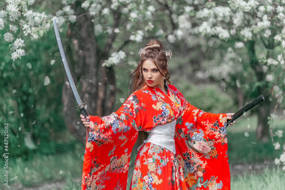 traditional Japanese kimono. traditional Japanese kimono.