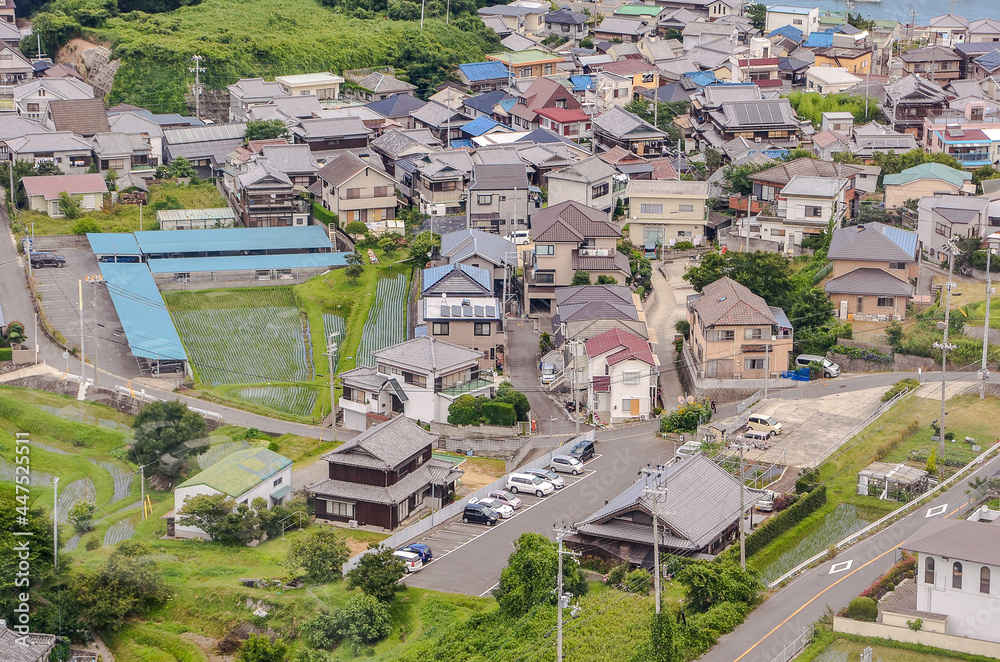view of the japanese town
