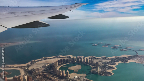 aerial view of the Doha city