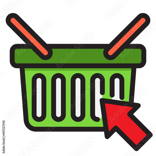 shopping color line style icon