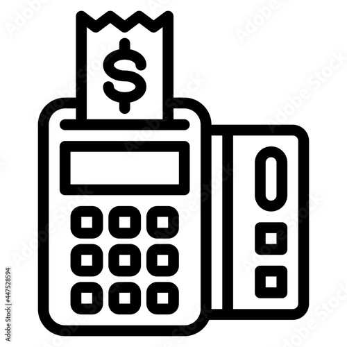 cashier outline style icon