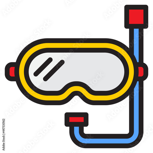 snorkel color line style icon