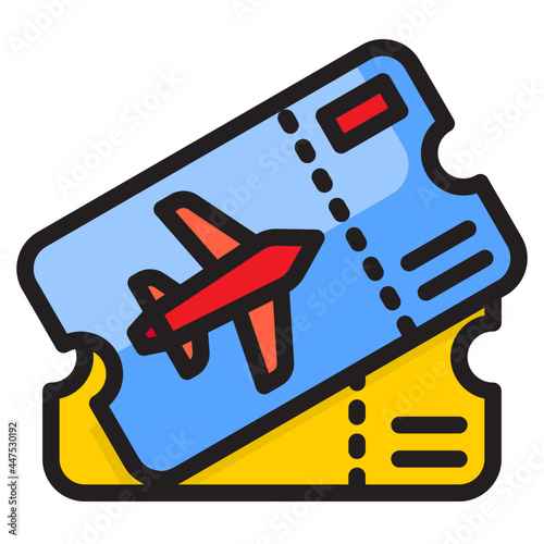 ticket color line style icon