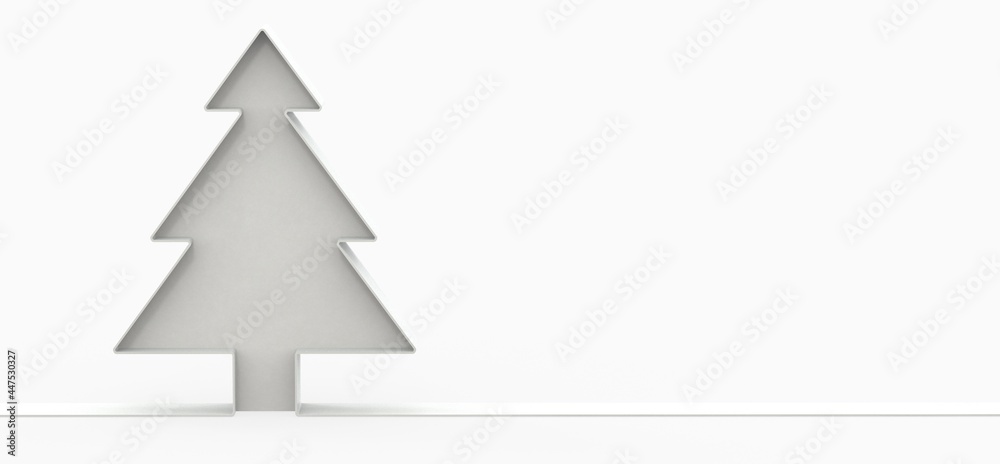 Fototapeta premium modern winter merry christmas card modern 3d minimal