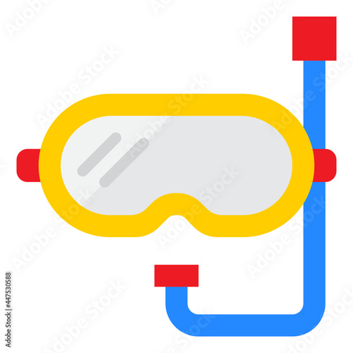 snorkel flat style icon