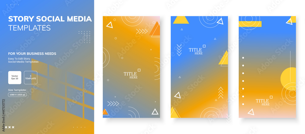 Naklejka premium modern background.template story,abstract frames, full of colors, gradations, business, etc, eps 10 