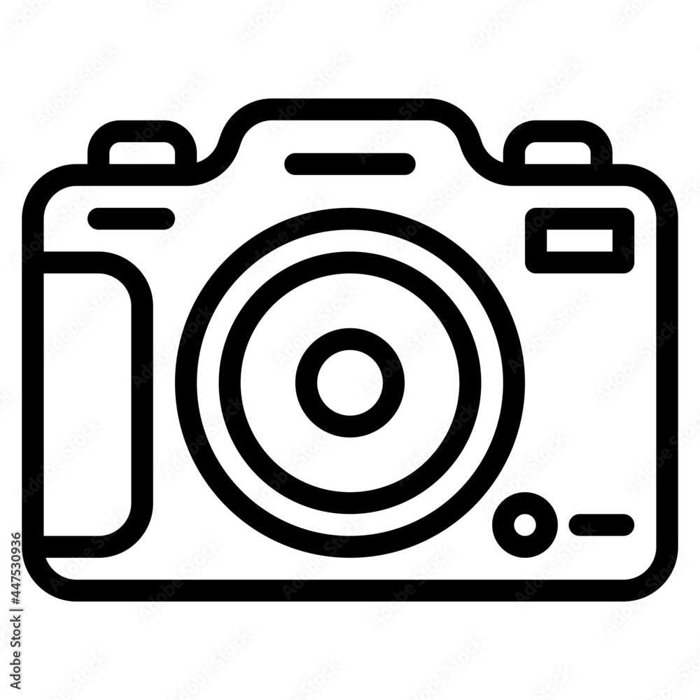 camera outline style icon camera outline style icon