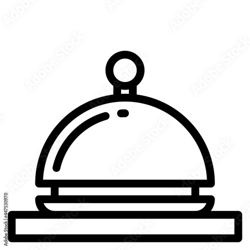 cloche outline style icon
