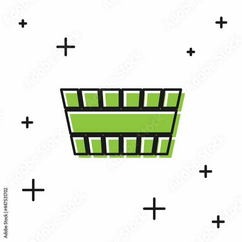 Black Sauna bucket icon isolated on white background. Vector