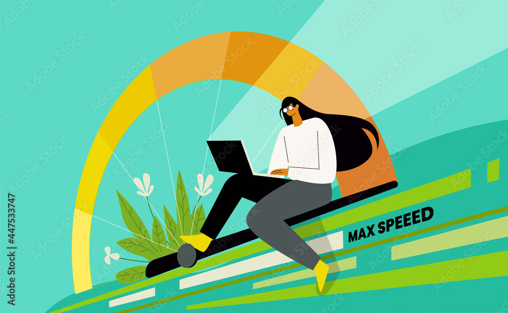 Fast internet speed illustration vector concept 