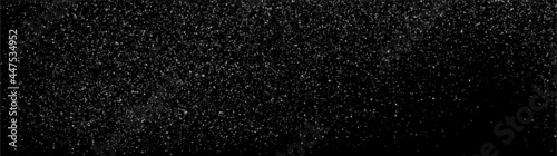 White grainy texture dust background. Grainy texture on black vector illustration overlay