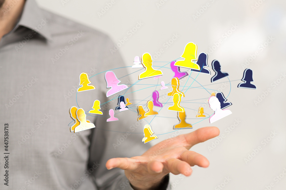 videoconference group of people talking in social network videoconference group of people talking in social network
