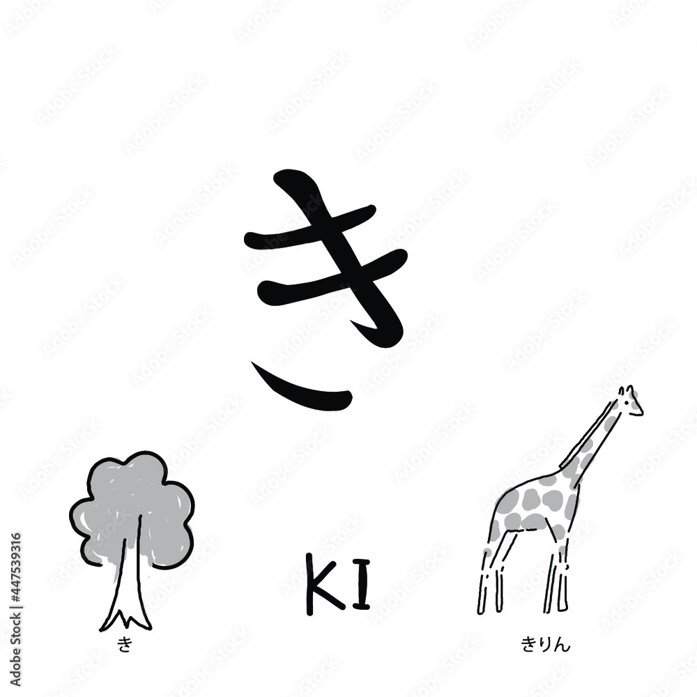 Japanese alphabets illustration Hand drawn sketch drawing. Japanese ...