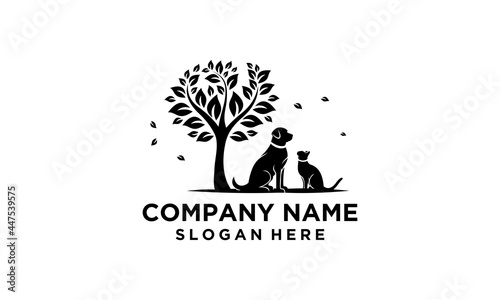 dog and cat logo animal & pet
