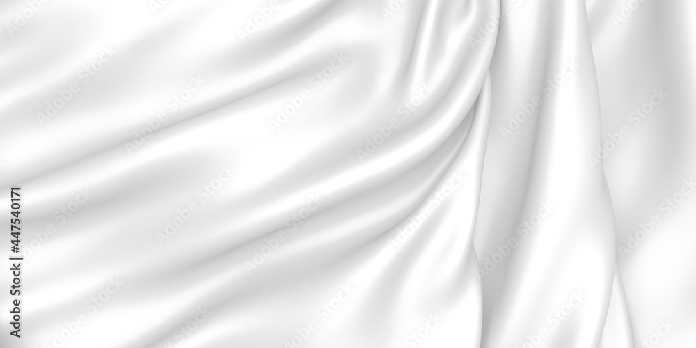 Obraz premium White fabric texture background. Luxury cloth background
