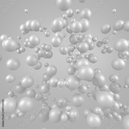 White balls decorative abstract background © VERSUSstudio