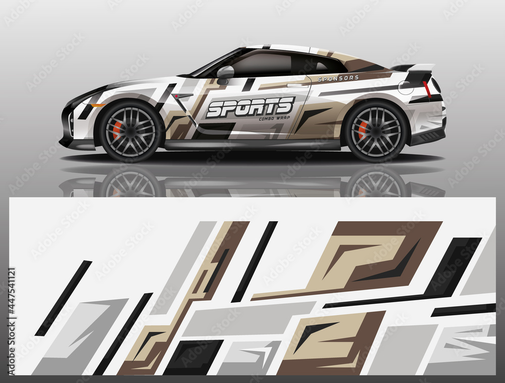 Car decal wrap design vector Car decal wrap design vector