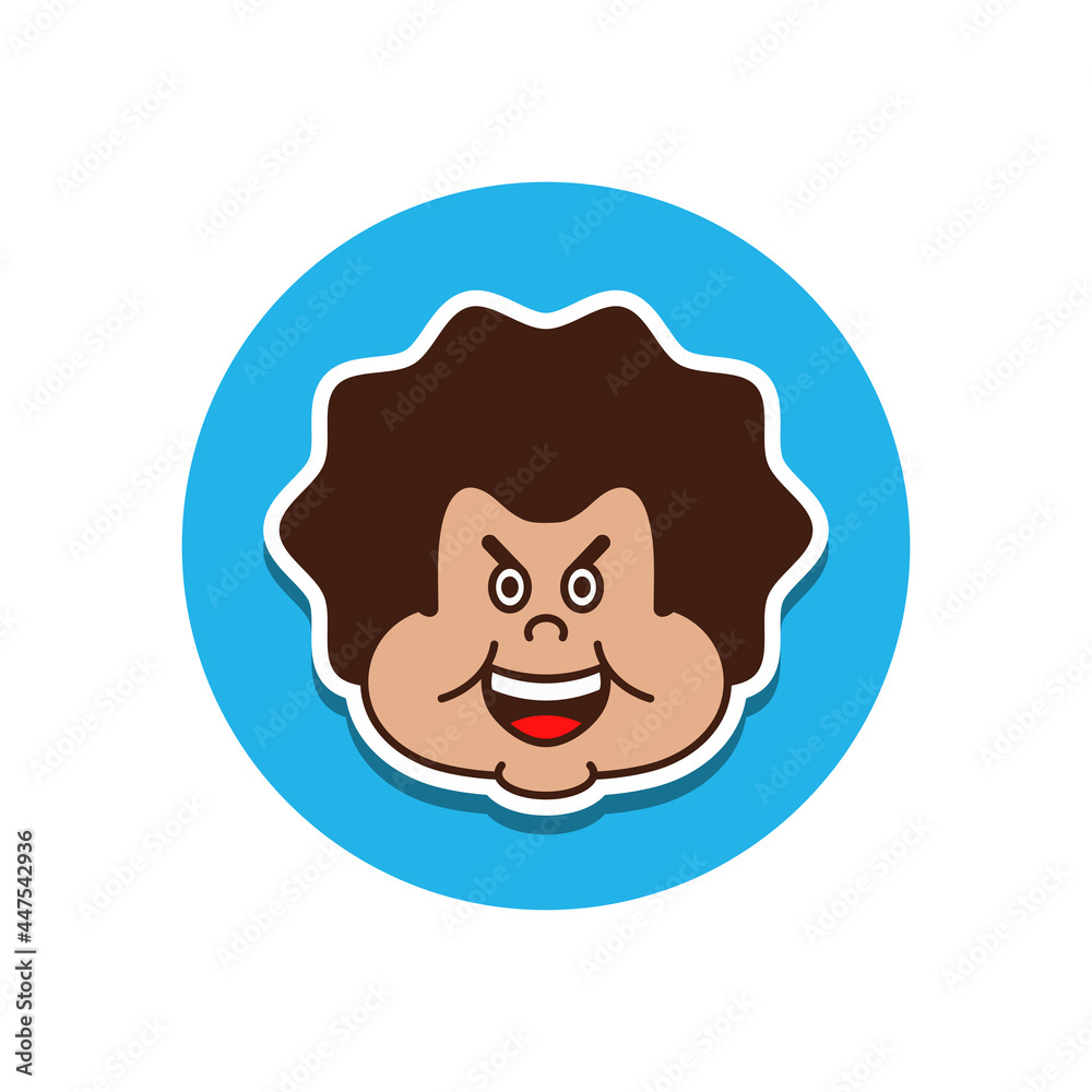 avatar of fat man vector image