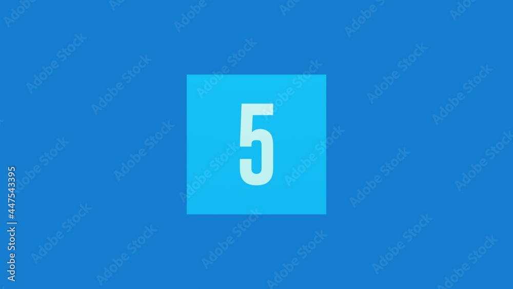 Blue 3d square countdown from zero to ten on blue background. Alpha channel. Looped animation. 3d object Blue 3d square countdown from zero to ten on blue background. Alpha channel. Looped animation. 3d object