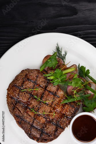 Grilled black angus steak