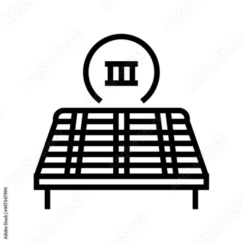 third stage of roof replacement line icon vector. third stage of roof replacement sign. isolated contour symbol black illustration