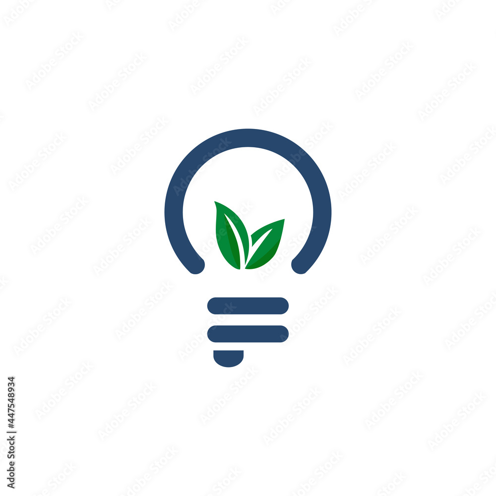 vector Ecological light bulb with leaf logo, energy saving lamp symbol, white background. vector Ecological light bulb with leaf logo, energy saving lamp symbol, white background.