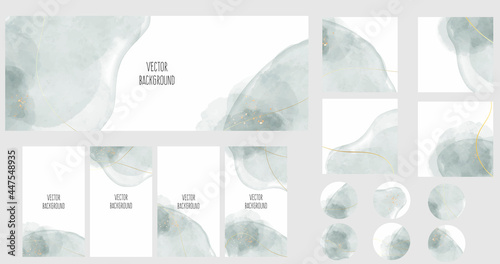 Social media set: stories, posts, highlights, banner templates.
