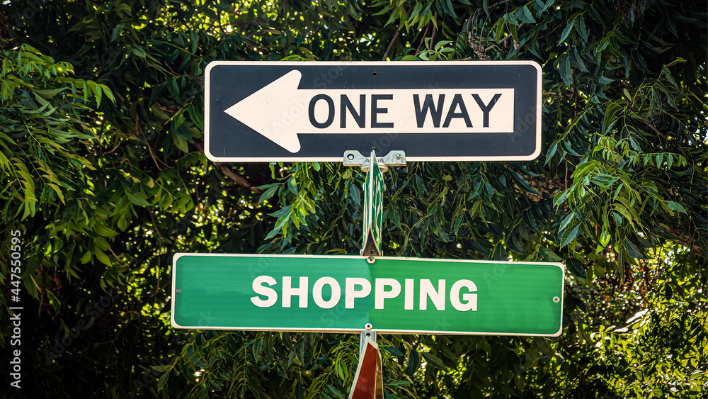 Street Sign to Shopping
