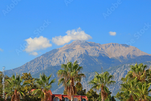 view of Tahtali mountain from Kemer