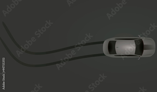 Car tyres trail. vector illustration