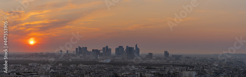 Wallpaper Mural Paris, France - 07 22 2021: Eiffel Tower: View of the Trocadero and la Defense at sunset Torontodigital.ca