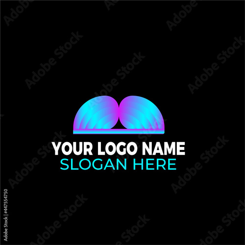 modern gradient Business Corporate technology symbol logo design concept vector  
