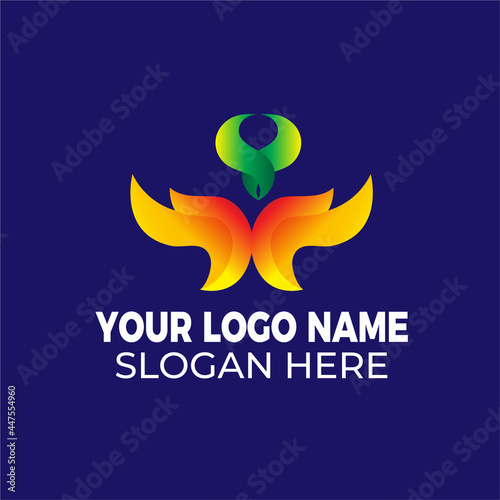 modern gradient Business Corporate technology symbol logo design concept vector  