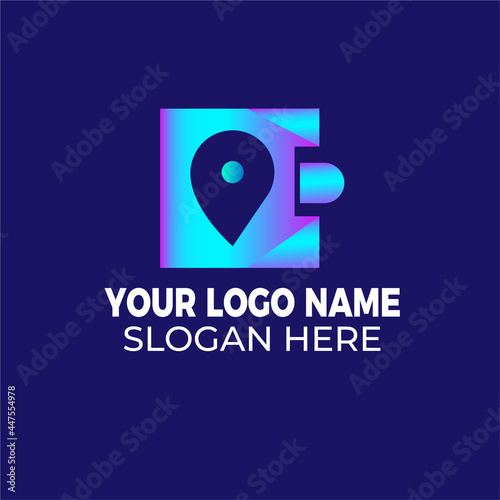 modern gradient Business Corporate technology symbol logo design concept vector  