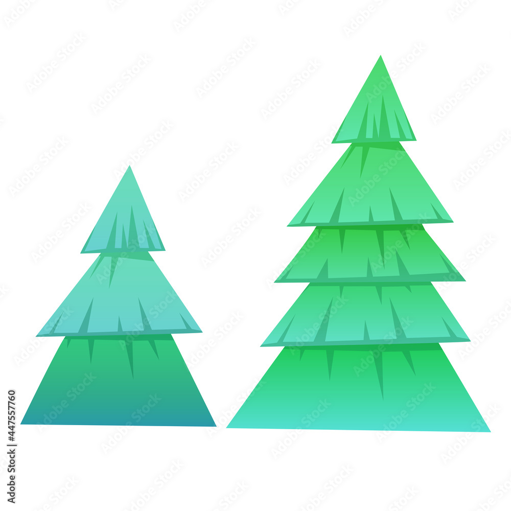 Vector tree in cartoon style. White background. Vector tree in cartoon style. White background.