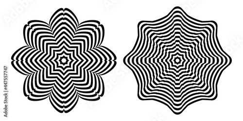 Abstract circle design elements set.