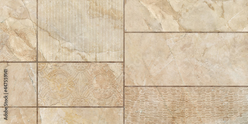 stone marble mosaic background in beige tones
