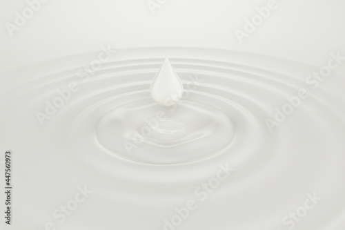 Milk splash with drop. Grocery background. 3D illustration