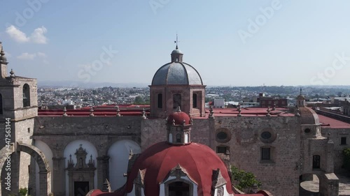 colonial church and convent cupolas in morelia