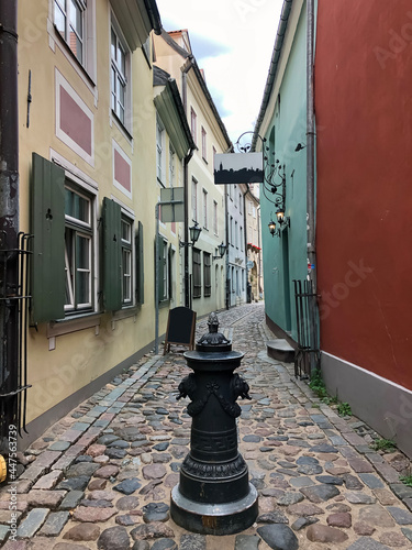 old street Riga, Latvia - stock photo photo