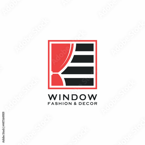 Blind windows curtain furniture logo design decoration