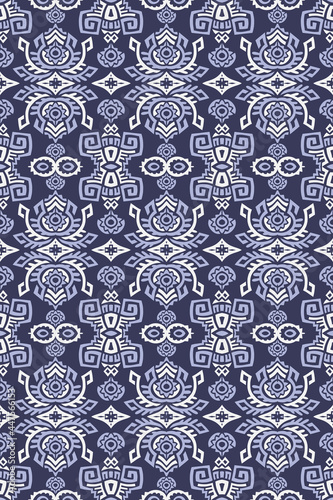 Abstract Ethnic Vector Seamless Pattern. Trendy boho tile. African textile design. Scandinavian ornament. Perfect for wallpaper, cloth, wrapping paper and other endless fill.